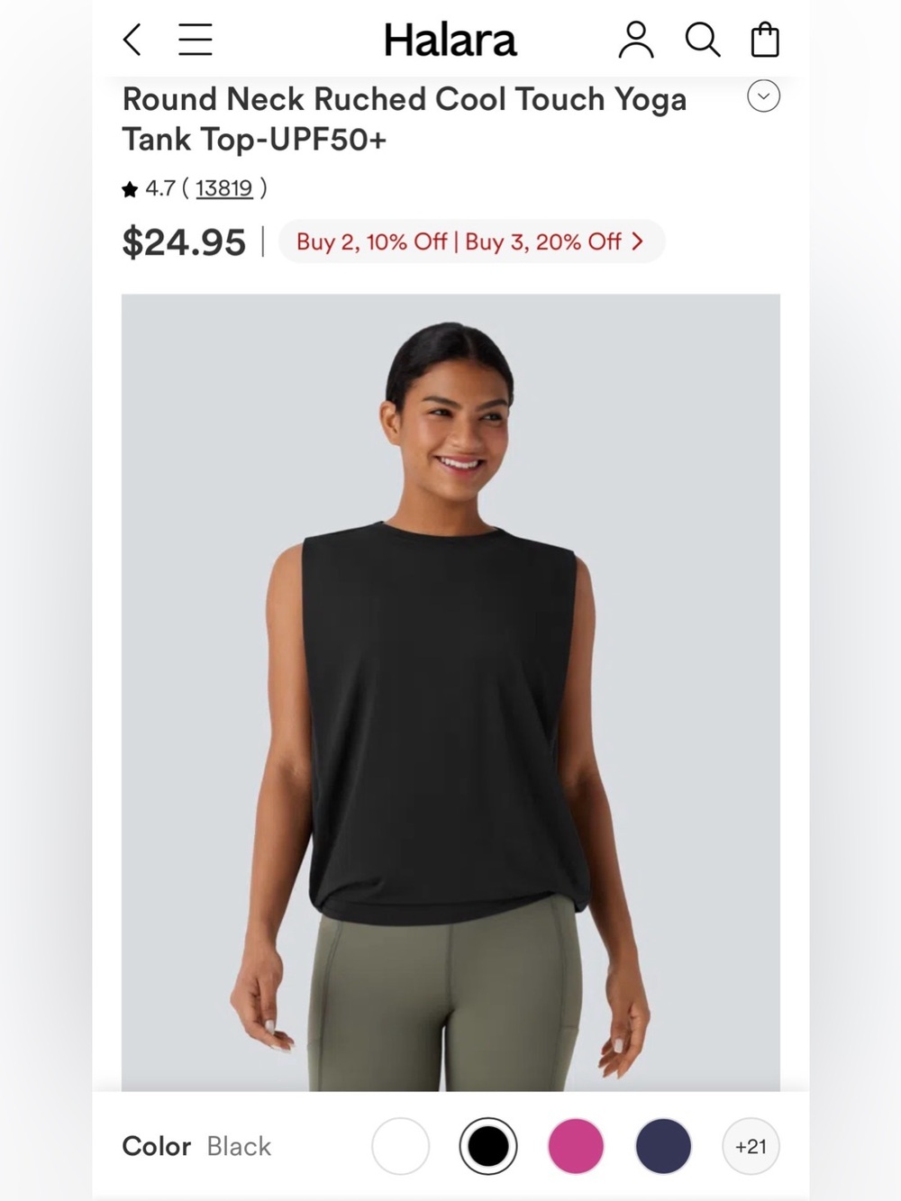 4x HALARA Yoga Top
